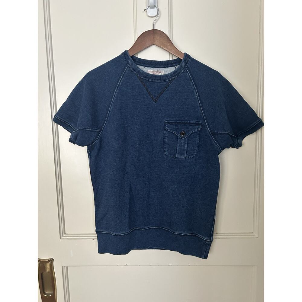 Wallace & Barnes Denim Pullover Blouse Womens Size Small Blue Comfort Casual